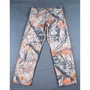 Wrangler Men's 36x34 Camo Jeans Realtree Style‎ Hunting Pants 100% Cotton Denim